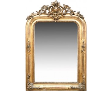 Espejo Antiguo Dorado - Siglo XIX
